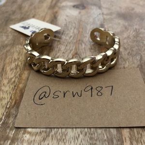 Forever 21 Gold Plated Link Cuff Bracelet
